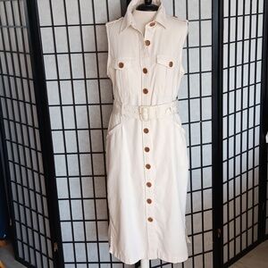 Cotton shirt-dress. Size 14 regular.